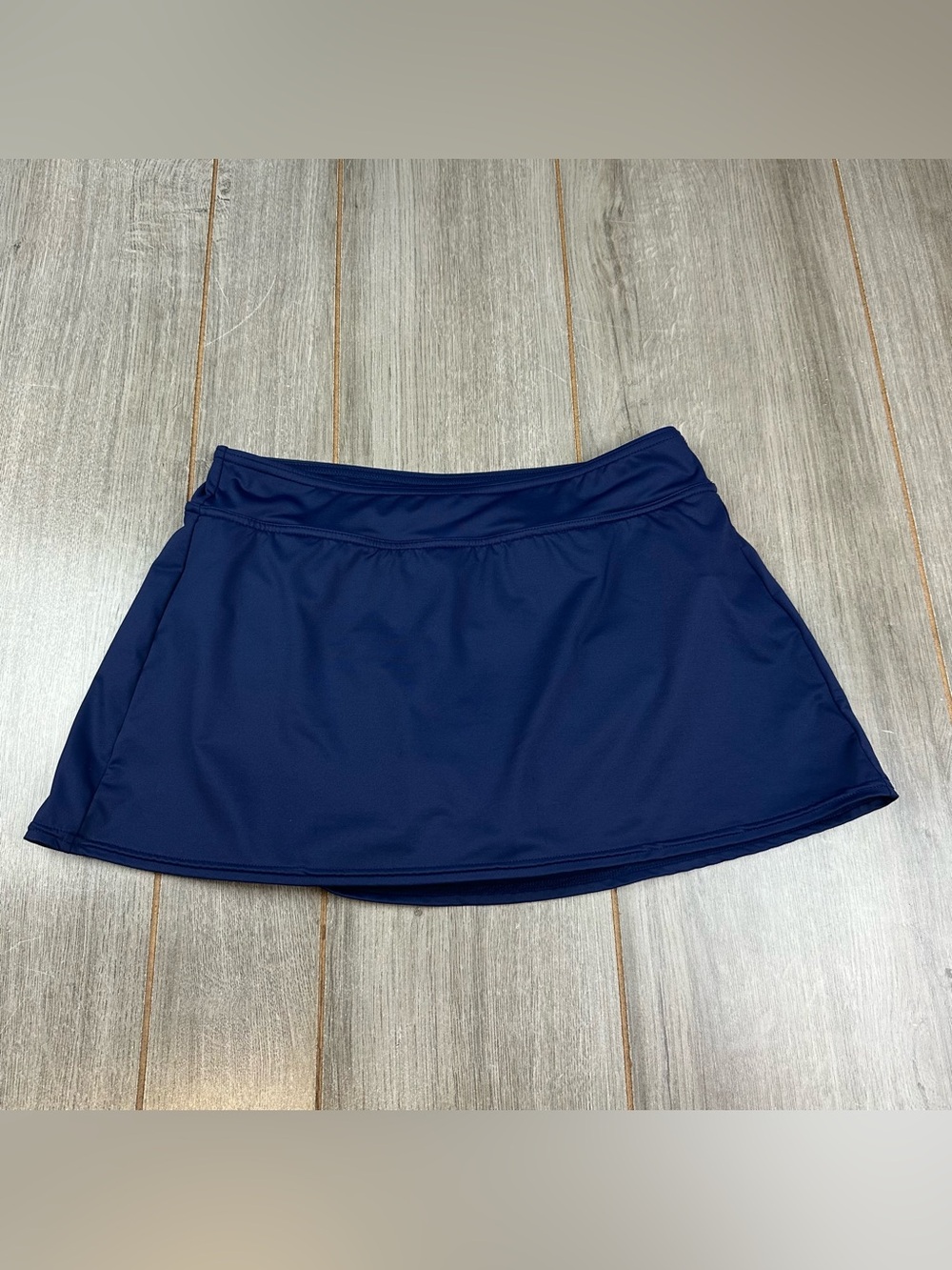Lands End Mini Swim Skirt Womens 6 Blue Modest